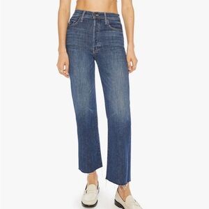 The Rambler Ankle Fray Mother Jeans Size 27 On Duty Wash